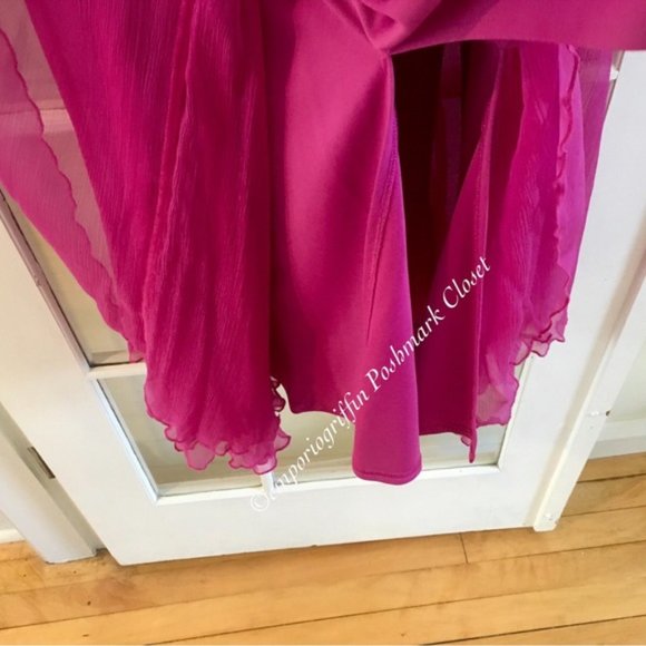 Tadashi Hot Pink 100% Silk Dress, Gorgeous! - Picture 7 of 7